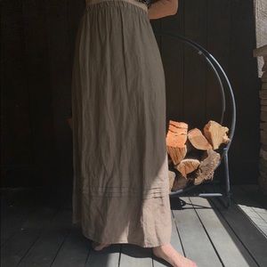Linen maxi skirt
